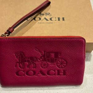 Real coach wristlet hot pink color brand new